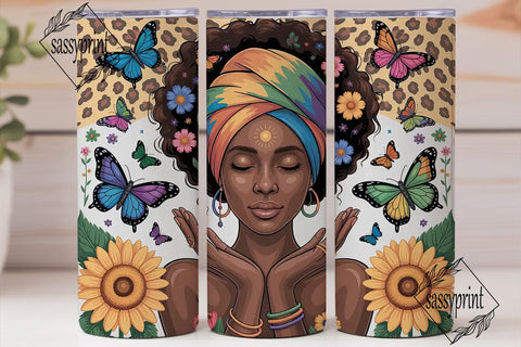 Praying Woman Tumbler Wrap PNG Sublimation sassyprint 
