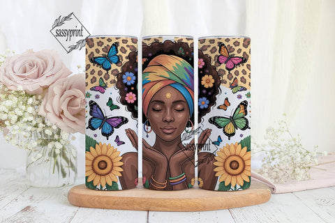 Praying Woman Tumbler Wrap PNG Sublimation sassyprint 