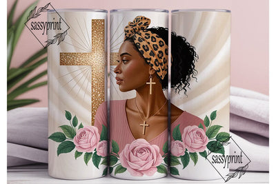 Praying Woman Tumbler Wrap Sublimation sassyprint 