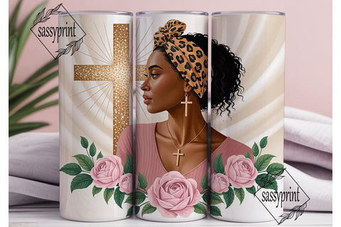 Praying Woman Tumbler Wrap Sublimation sassyprint 