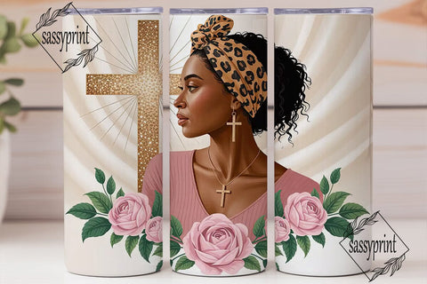 Praying Woman Tumbler Wrap Sublimation sassyprint 