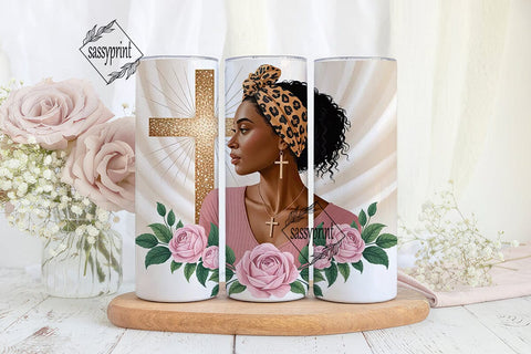 Praying Woman Tumbler Wrap Sublimation sassyprint 
