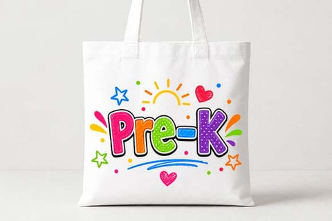 Pre-K PNG | Colorful School Sublimation Design SVG BillahCrafts 