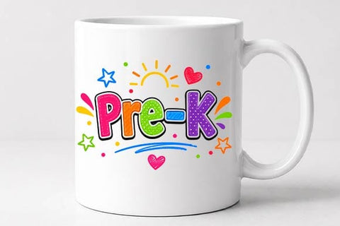 Pre-K PNG | Colorful School Sublimation Design SVG BillahCrafts 