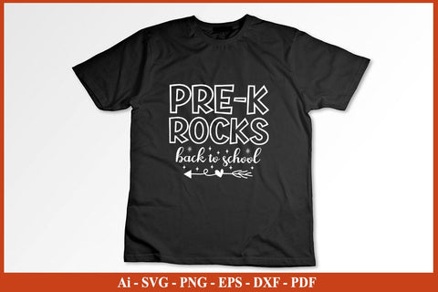 PRE-K ROCKS BACK TO SCHOOL Funny Back To School SVG PNG Craft Cut File SVG SVG Print File 