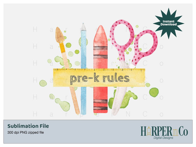 Pre-Kinder Rules SVG PNG Cut EPS File SVG HarperNCo 