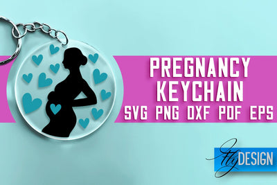 Pregnancy Keychain SVG Design | Pregnancy Quotes SVG Design SVG Fly Design 