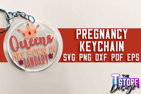 Pregnancy Keychain SVG | Family Quotes Design | Happy Time SVG | Baby Design SVG The T Store Design 
