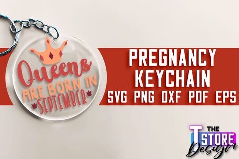 Pregnancy Keychain SVG | Family Quotes Design | Happy Time SVG | Baby Design SVG The T Store Design 
