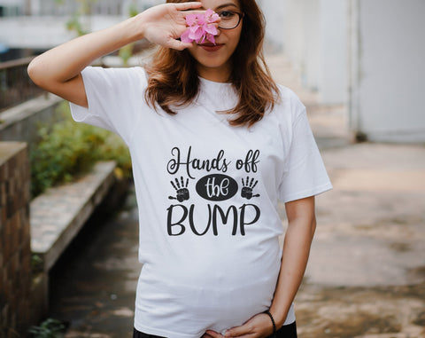 Pregnancy SVG Bundle, 6 Designs, Pregnancy Quotes SVG, Pregnancy Shirt SVG, Hands Off The Bump SVG, Future Mommy SVG, All Of Me Loves All Of You SVG SVG HappyDesignStudio 