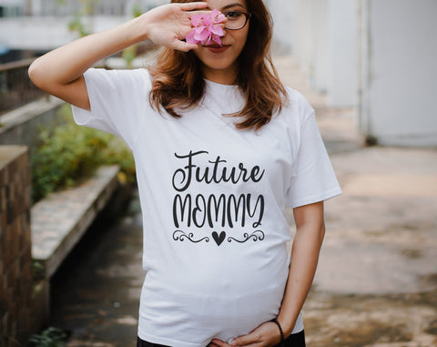 Pregnancy SVG Bundle, 6 Designs, Pregnancy Quotes SVG, Pregnancy Shirt SVG, Hands Off The Bump SVG, Future Mommy SVG, All Of Me Loves All Of You SVG SVG HappyDesignStudio 