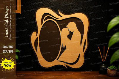 Pregnant Mother Silhouette Laser Cut SVG Design SVG Regulrcrative 