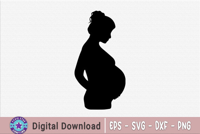 Pregnant Woman SVG, Silhouette Pregnant Woman SVG FiveStarCrafting 