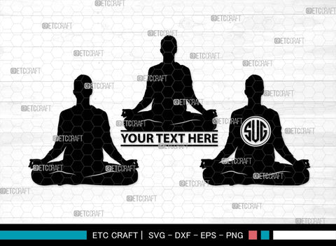 Pregnant Yoga Mom Monogram, Pregnant Yoga Mom Silhouette, Pregnant Yoga Mom SVG, Pregnant Svg, Yoga Svg, Yoga Women Svg, Gym Svg, SB00569 SVG ETC Craft 