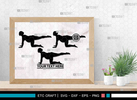 Pregnant Yoga Mom Monogram, Pregnant Yoga Mom Silhouette, Pregnant Yoga Mom SVG, Pregnant Svg, Yoga Svg, Yoga Women Svg, Gym Svg, SB00569 SVG ETC Craft 