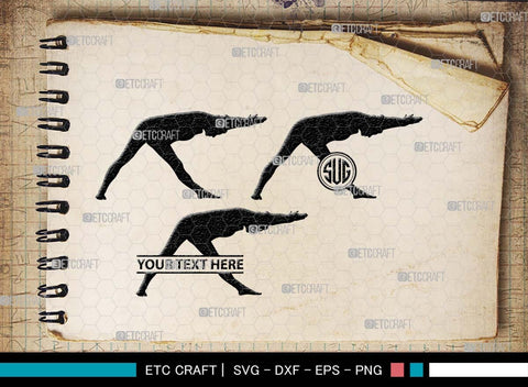 Pregnant Yoga Mom Monogram, Pregnant Yoga Mom Silhouette, Pregnant Yoga Mom SVG, Pregnant Svg, Yoga Svg, Yoga Women Svg, Gym Svg, SB00569 SVG ETC Craft 