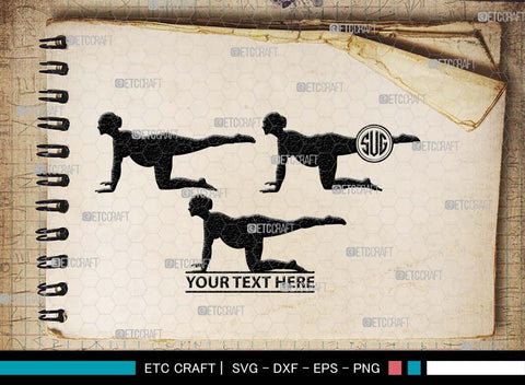 Pregnant Yoga Mom Monogram, Pregnant Yoga Mom Silhouette, Pregnant Yoga Mom SVG, Pregnant Svg, Yoga Svg, Yoga Women Svg, Gym Svg, SB00569 SVG ETC Craft 