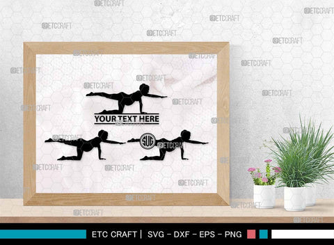 Pregnant Yoga Mom Monogram, Pregnant Yoga Mom Silhouette, Pregnant Yoga Mom SVG, Pregnant Svg, Yoga Svg, Yoga Women Svg, Gym Svg, SB00569 SVG ETC Craft 