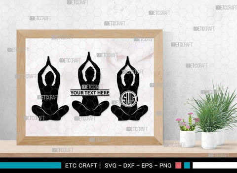 Pregnant Yoga Mom Monogram, Pregnant Yoga Mom Silhouette, Pregnant Yoga Mom SVG, Pregnant Svg, Yoga Svg, Yoga Women Svg, Gym Svg, SB00569 SVG ETC Craft 