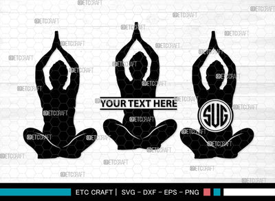 Pregnant Yoga Mom Monogram, Pregnant Yoga Mom Silhouette, Pregnant Yoga Mom SVG, Pregnant Svg, Yoga Svg, Yoga Women Svg, Gym Svg, SB00569 SVG ETC Craft 