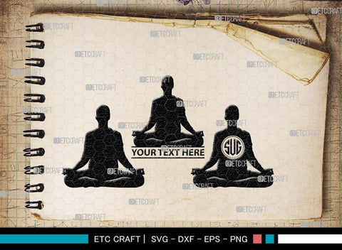 Pregnant Yoga Mom Monogram, Pregnant Yoga Mom Silhouette, Pregnant Yoga Mom SVG, Pregnant Svg, Yoga Svg, Yoga Women Svg, Gym Svg, SB00569 SVG ETC Craft 