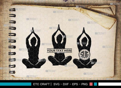 Pregnant Yoga Mom Monogram, Pregnant Yoga Mom Silhouette, Pregnant Yoga Mom SVG, Pregnant Svg, Yoga Svg, Yoga Women Svg, Gym Svg, SB00569 SVG ETC Craft 