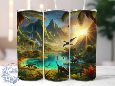 Prehistoric Dinosaur Tumbler, Prehistoric Tumbler Design, Dino 20oz Wrap, Sublimation Design, Jurassic Gift Idea, Ancient Dino Wrap, Fun Prehistoric Tumbler Sublimation ToriDesigns 