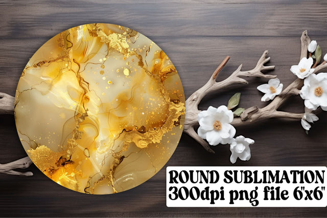 Premium Marble Pattern Sublimation Circle Ornaments & Accessories Sublimation afrosvg 