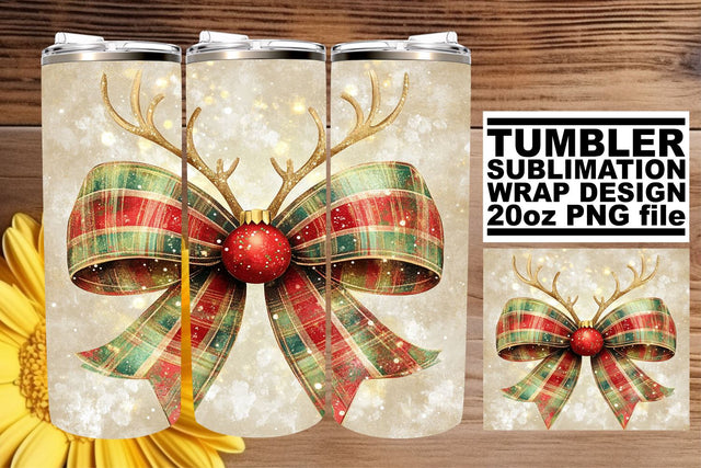 Premium PNG wrap, great for unique tumbler designs! , Christmas Bow Sublimation afrosvg 