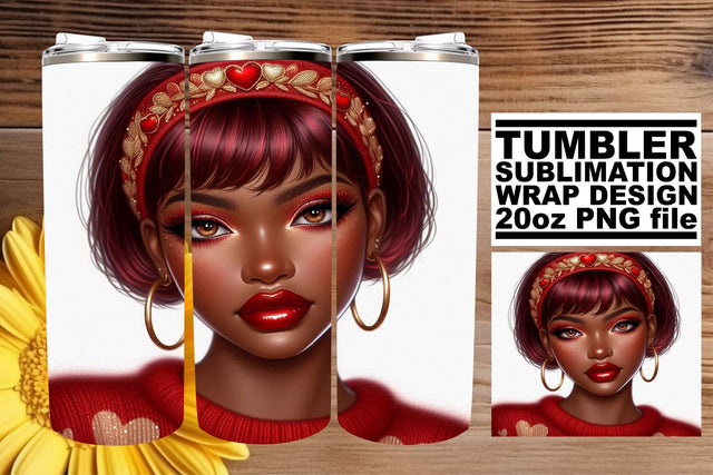Premium quality wrap, ideal for custom tumbler designs! , Love Girl Sublimation afrosvg 