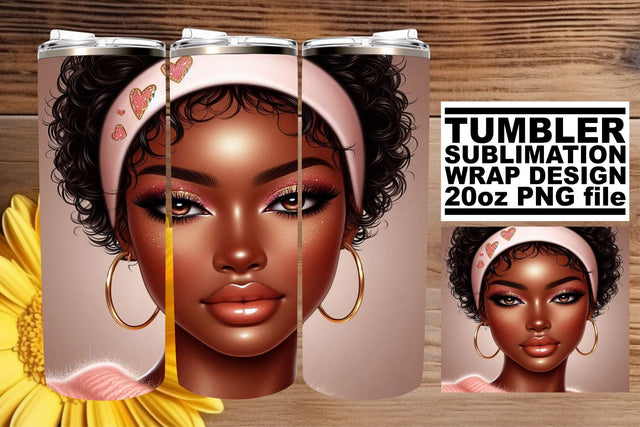 Premium tumbler wrap, designed for crisp visuals! , Love Girl Sublimation afrosvg 