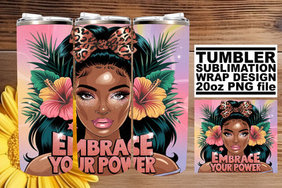 Premium tumbler wrap, enhance your crafting experience! , Afro Woman Sublimation afrosvg 