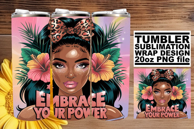 Premium tumbler wrap, enhance your crafting experience! , Afro Woman Sublimation afrosvg 