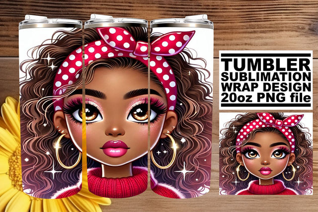 Premium tumbler wrap, enhance your creativity! , Love Girl Sublimation afrosvg 
