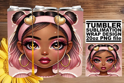 Premium tumbler wrap, enhance your sublimation experience! , Love Girl Sublimation afrosvg 