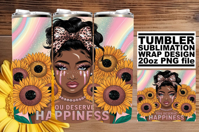 Premium tumbler wrap, ideal for personalized designs! , Afro Woman Sublimation afrosvg 