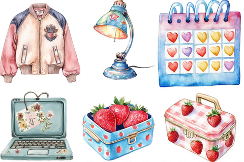 Preppy Back to School Clipart Bundle Sublimation SVGista 