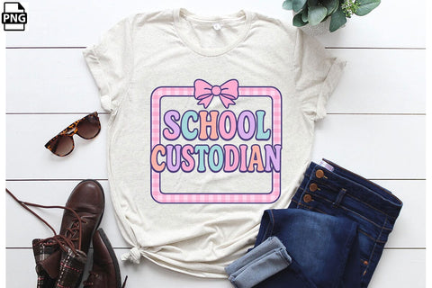 Preppy Back To School Custodian PNG Printable File Sublimation Creativedesigntee 