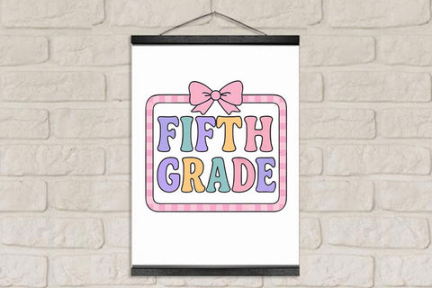 Preppy Back To School Fifth Grade PNG Printable File Sublimation Creativedesigntee 