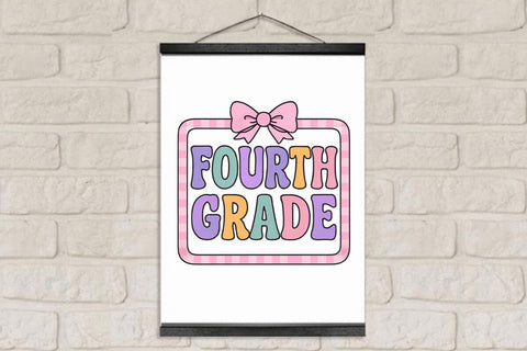 Preppy Back To School Fourth Grade PNG Printable File Sublimation Creativedesigntee 