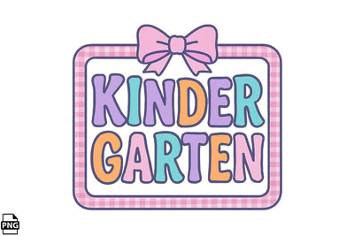 Preppy Back To School Kindergarten PNG Printable File Sublimation Creativedesigntee 