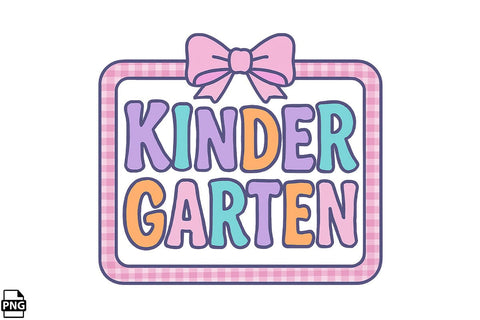 Preppy Back To School Kindergarten PNG Printable File Sublimation Creativedesigntee 