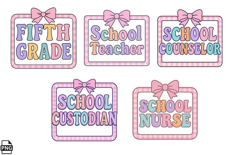 Preppy Back To School PNG Bundle Printable File Sublimation Creativedesigntee 