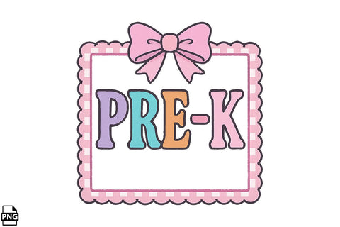 Preppy Back To School Pre-K PNG Printable File Sublimation Creativedesigntee 