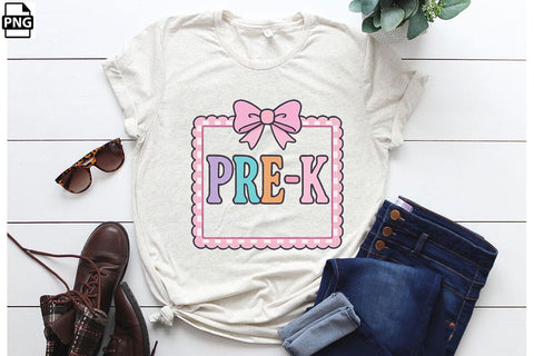 Preppy Back To School Pre-K PNG Printable File Sublimation Creativedesigntee 