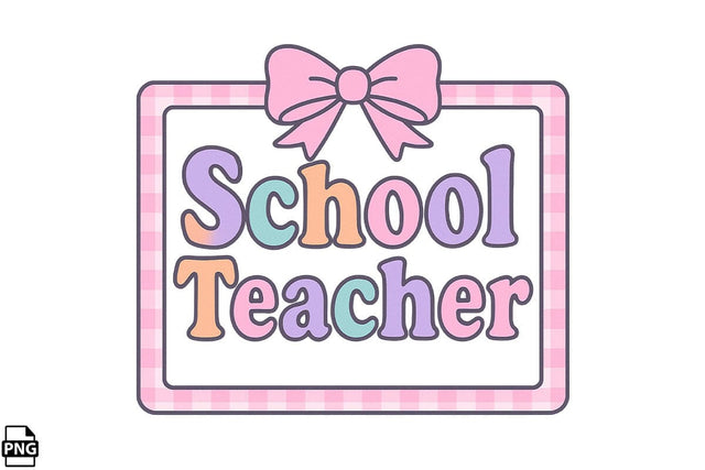 Preppy Back To School Teacher PNG Printable File Sublimation Creativedesigntee 