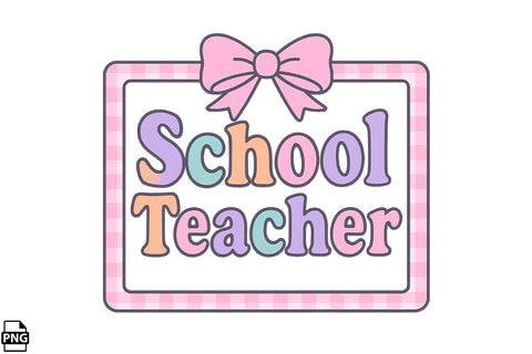 Preppy Back To School Teacher PNG Printable File Sublimation Creativedesigntee 