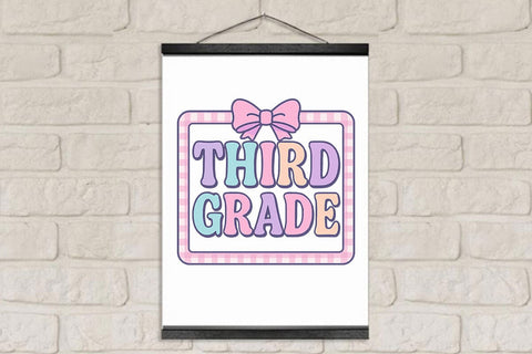 Preppy Back To School Third Grade PNG Printable File Sublimation Creativedesigntee 
