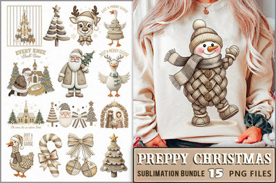 Preppy Christmas PNG Bundle Sublimation Shetara Begum 