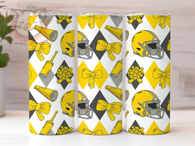 Preppy Coquette Bow Tumbler Wrap, Preppy Yellow Wrap, Retro Tumbler PNG, Girly Tumbler Design, Printable Coquette Art, Trendy Bow Sublimation, 20oz Skinny Tumbler Sublimation Lara' s Designs 